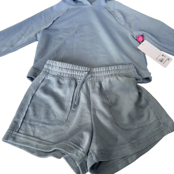 NWT 90 Degrees By Reflex Blue Girl's 2-Piece Hoodie and Short Set Medium (10) - Picture 6 of 9